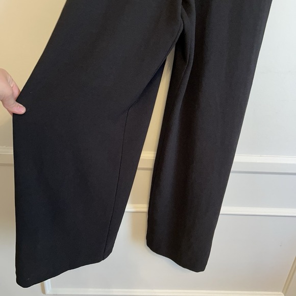 Free People Black Jumpsuit Wide Leg Sz Small Tie Back Spaghetti Strap Babydoll - Picture 4 of 10